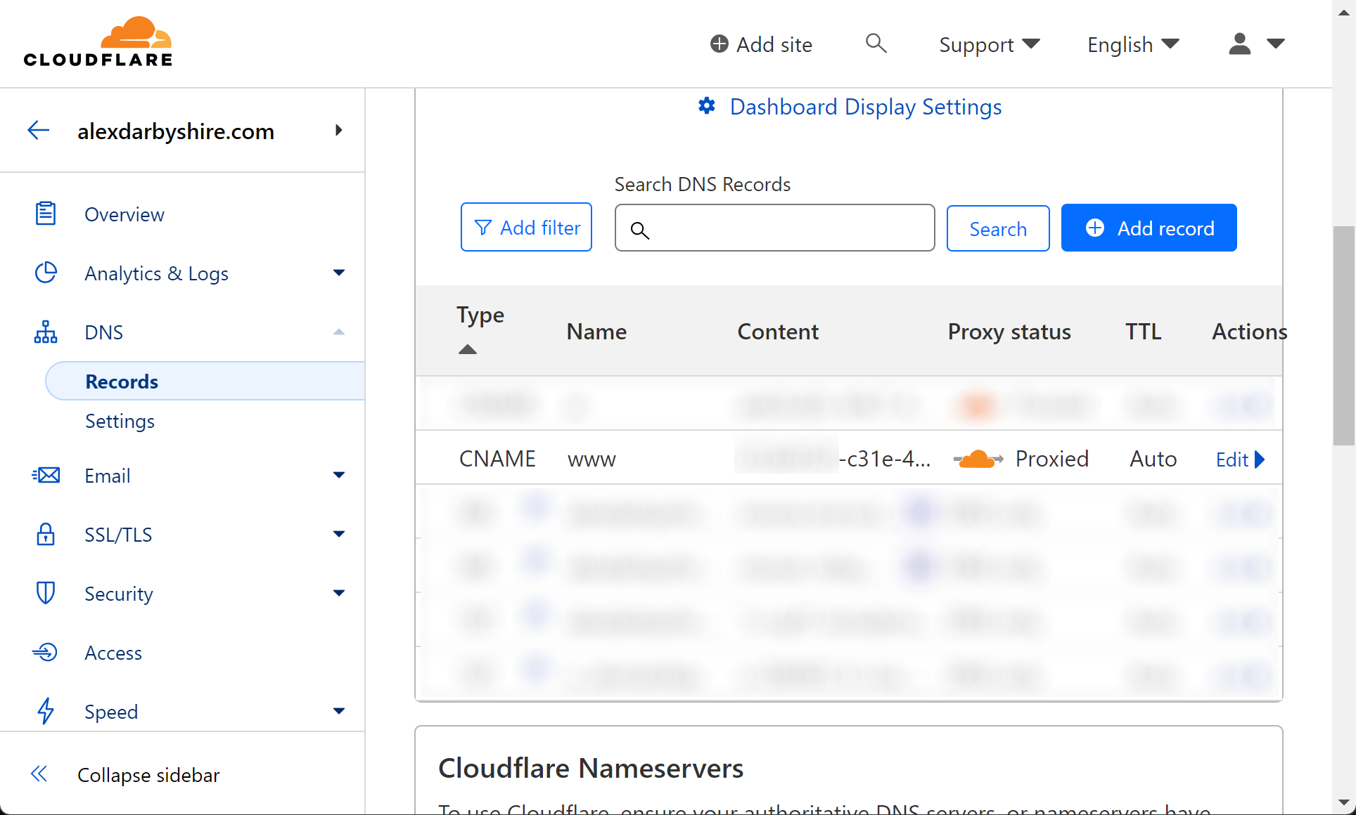 Cloudflare - Check DNS Records