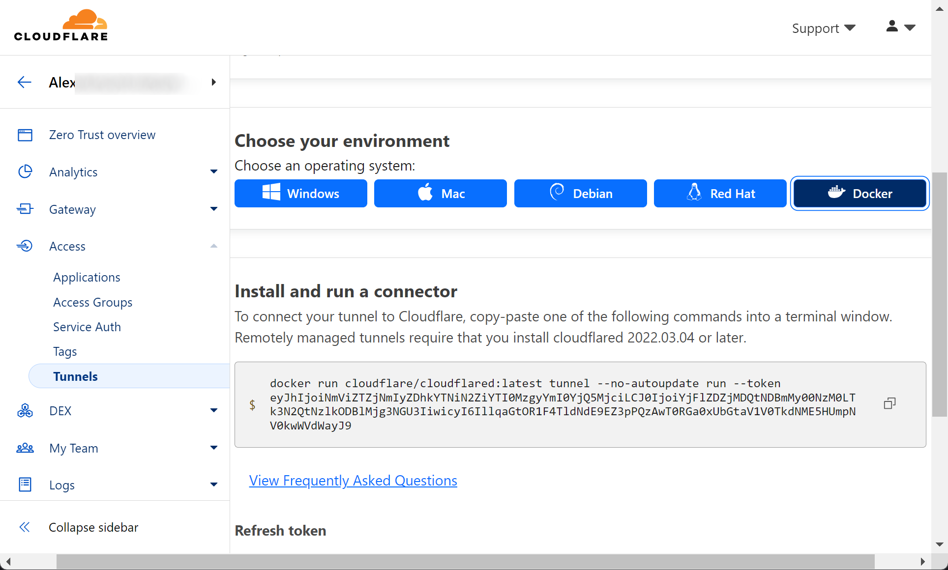 Cloudflare - Note Tunnel Token