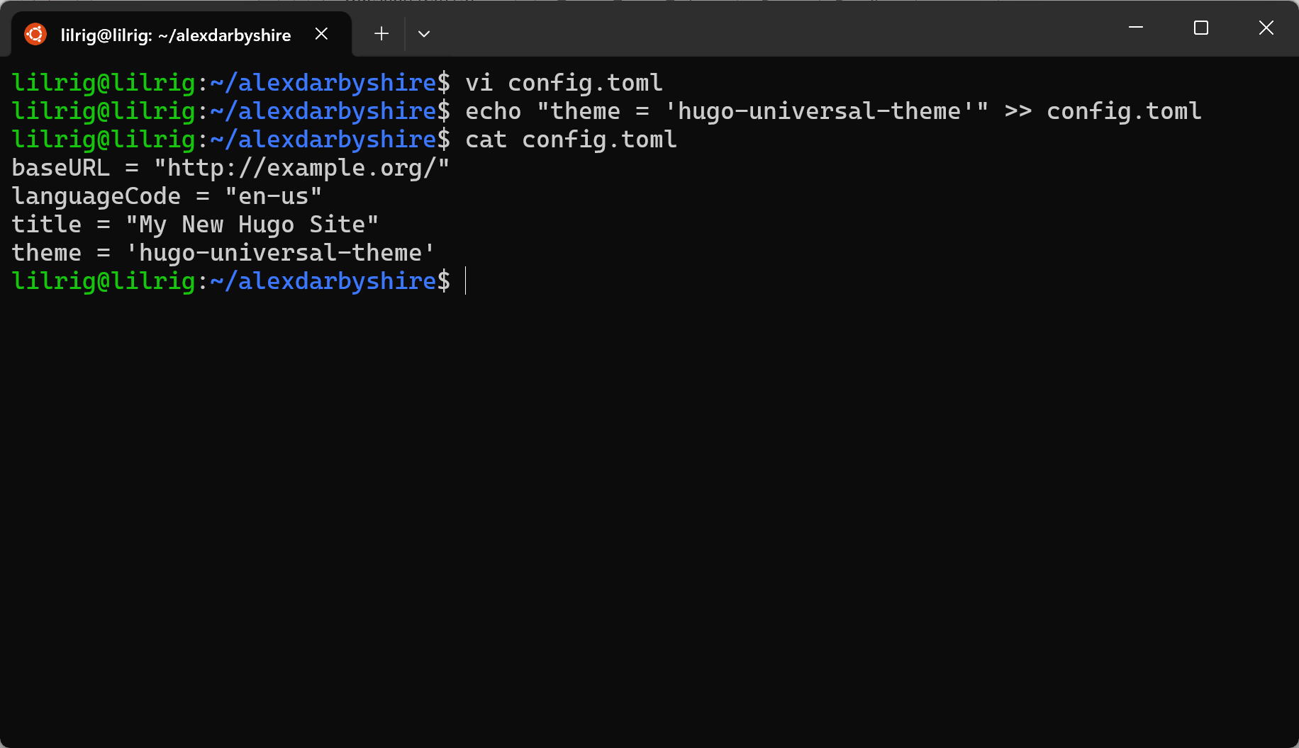 Set Theme in Config