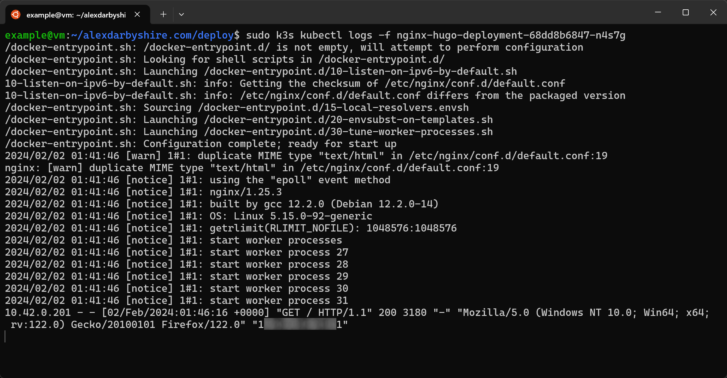 Check Nginx logs