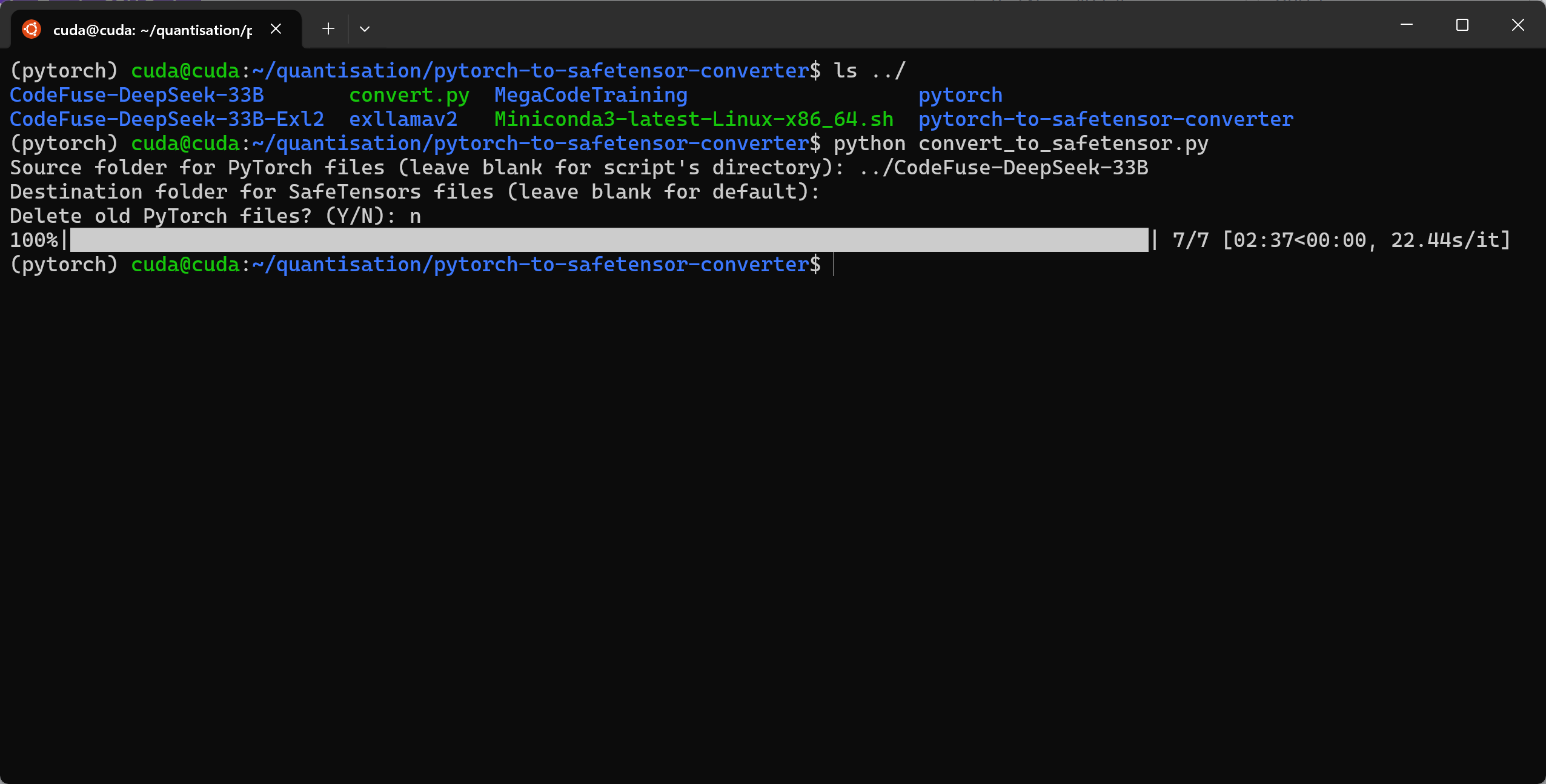 Convert Pytorch to Safetensors