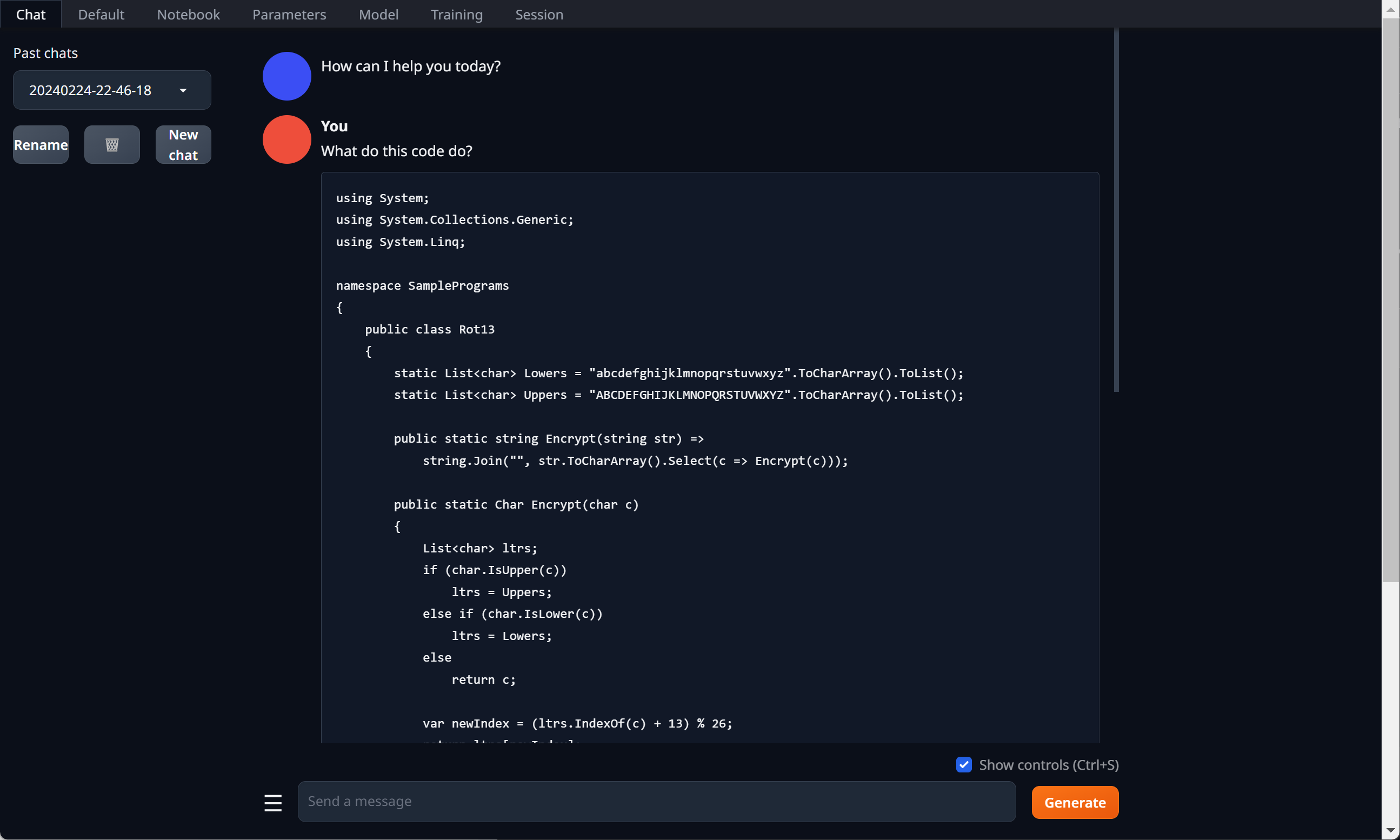 Explain this Code Example in Text generation web UI part 1