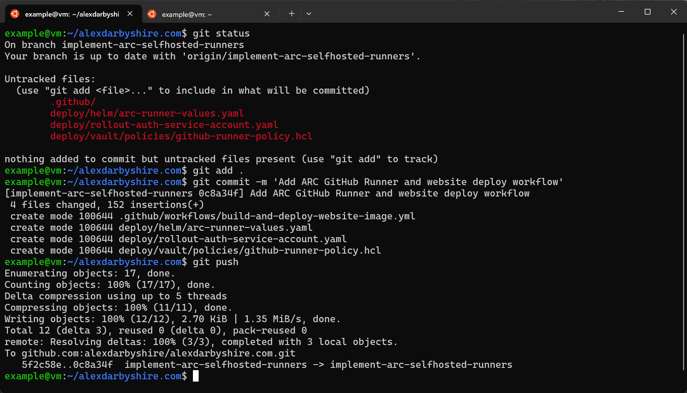 Add, Commit, and Push the Code