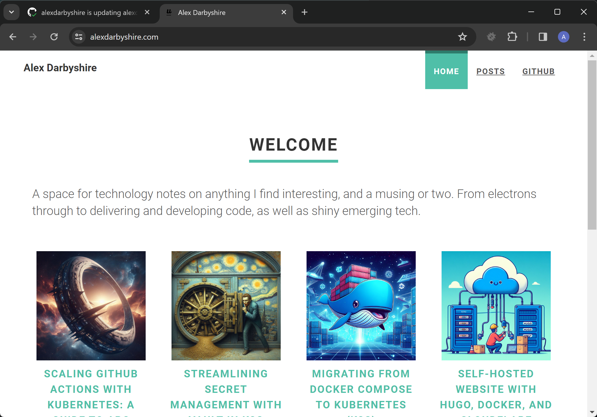 Updated Website displayed in Chrome