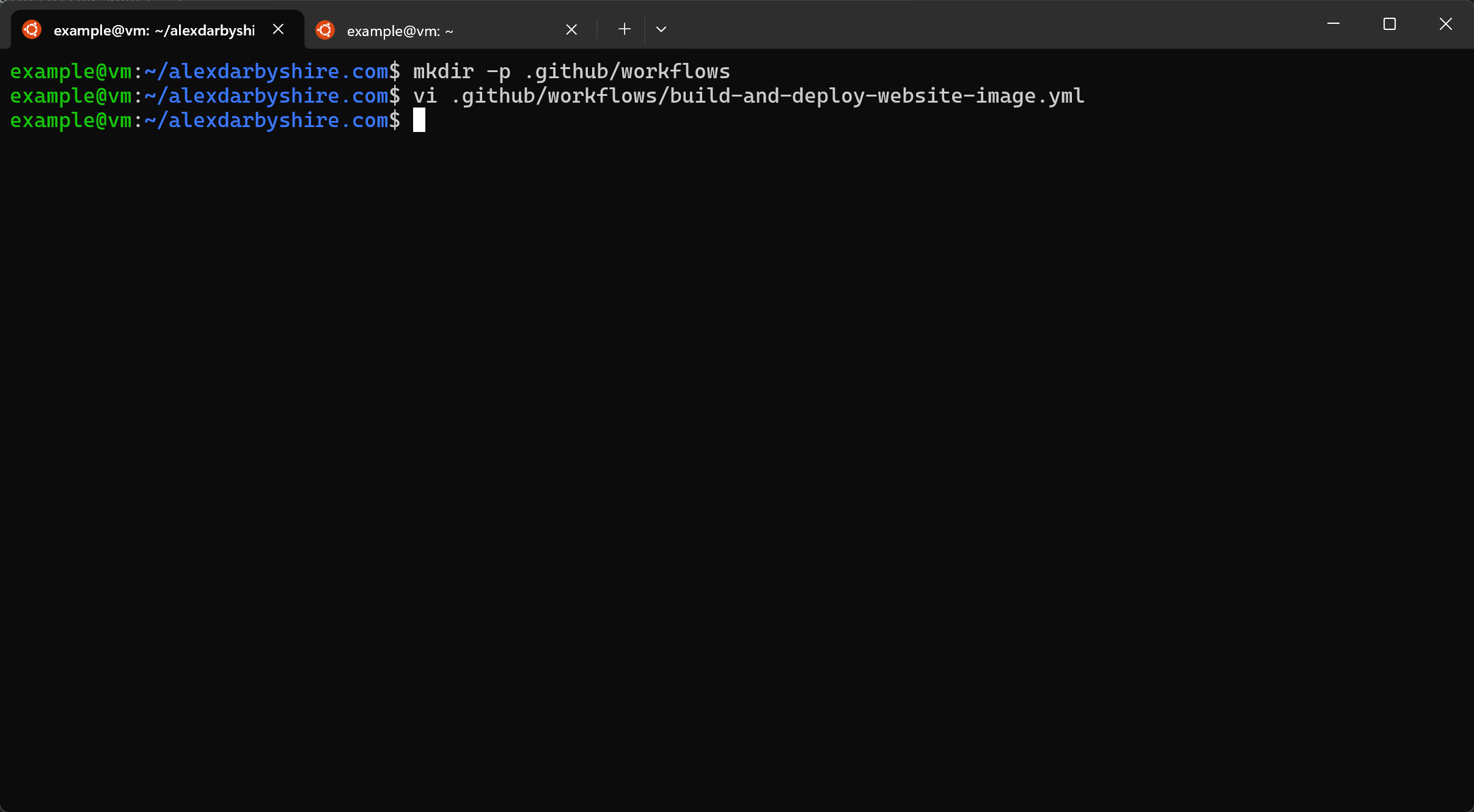 Create GitHub Workflow Directory