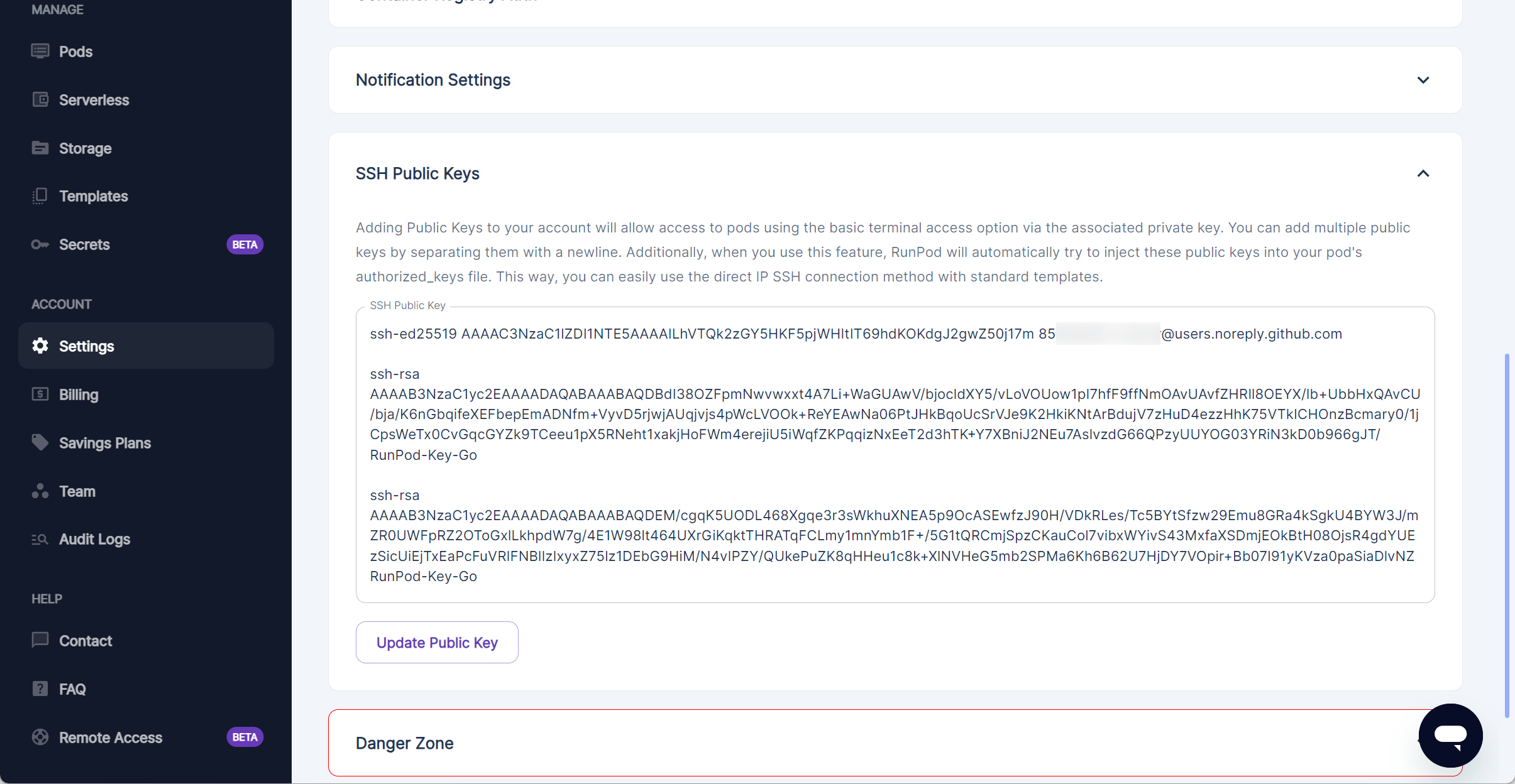 Setup SSH Keys on RunPod
