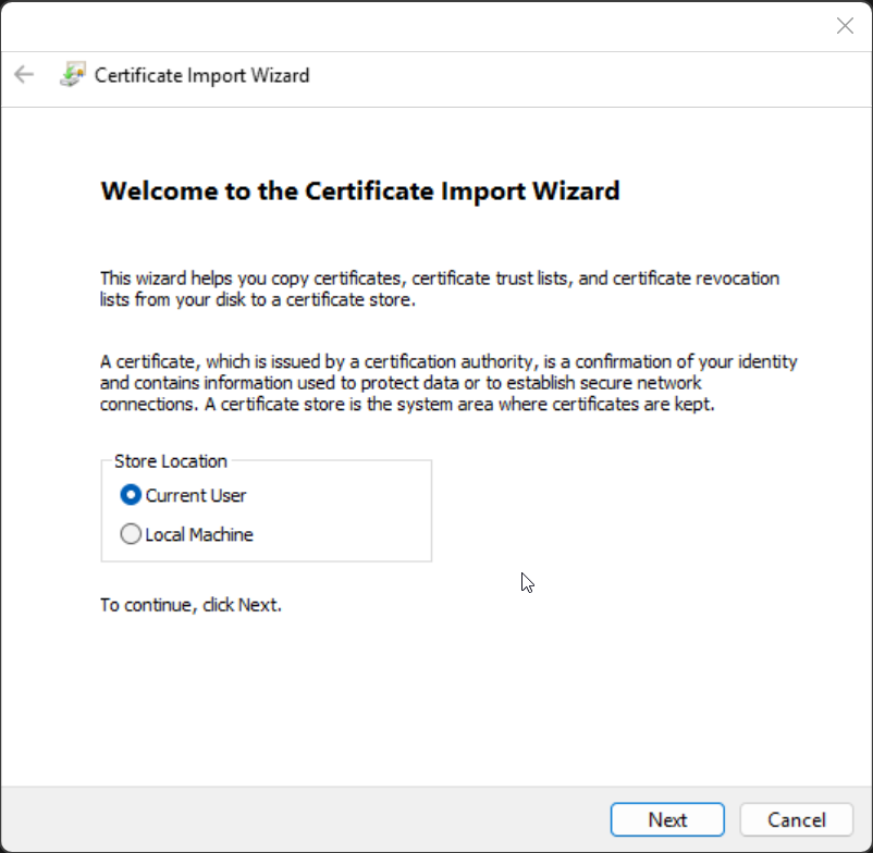 Add cert