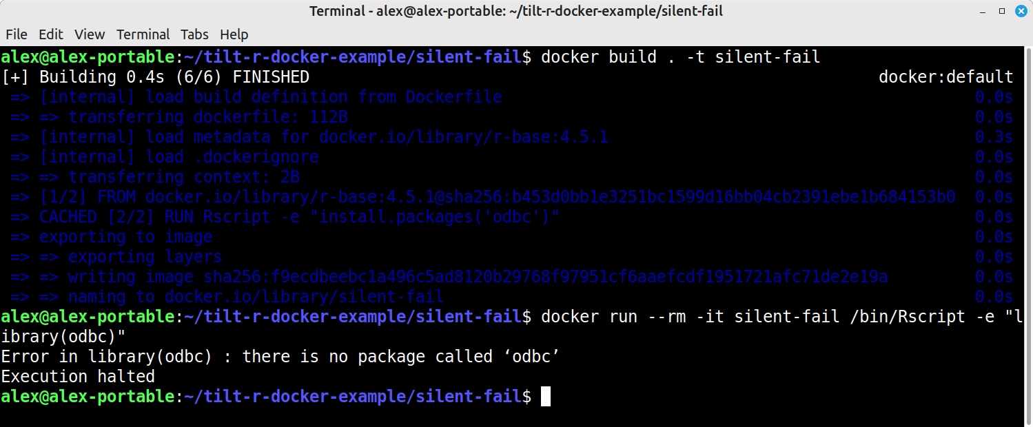 R Build Silent Fail