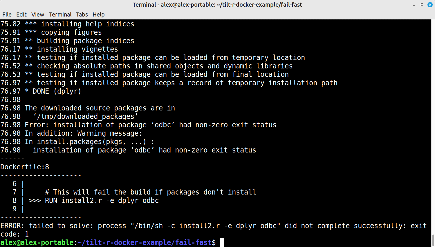 R Build Fail Fast