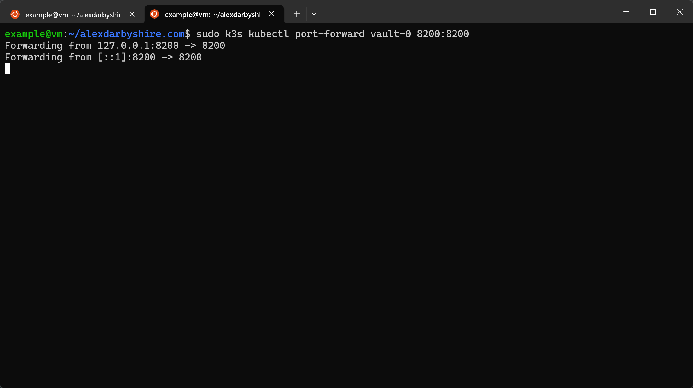 Forwarding the Vault port to host