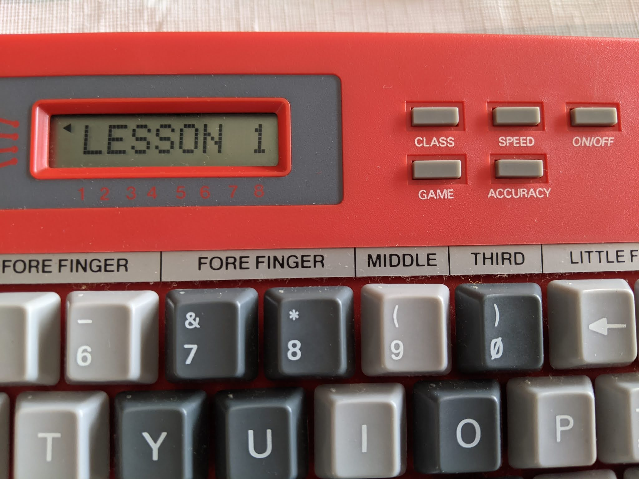 Type-right machine closeup